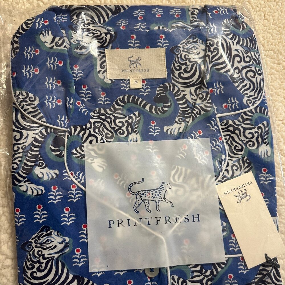 Cornflower Tiger Queen Short Sleep Set, XL, NWT